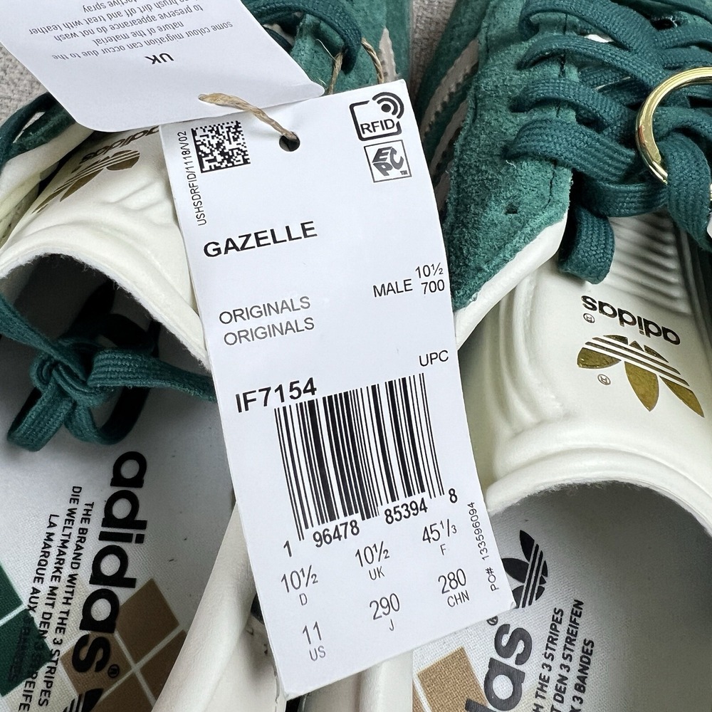 Adidas Gazelle Originals Men's Size 11 Green Wonder Beige Sneakers Shoes IF7154 - Picture 9 of 9